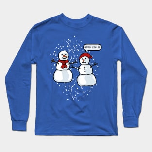 Snowman Sees Stem Cells Long Sleeve T-Shirt